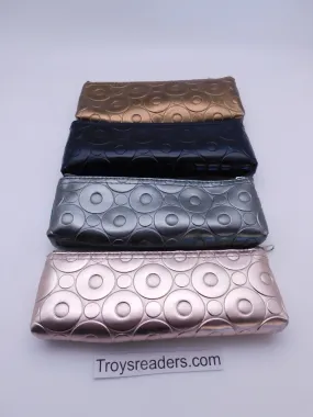 Metallic Zipper Soft Pouch in Four Colors