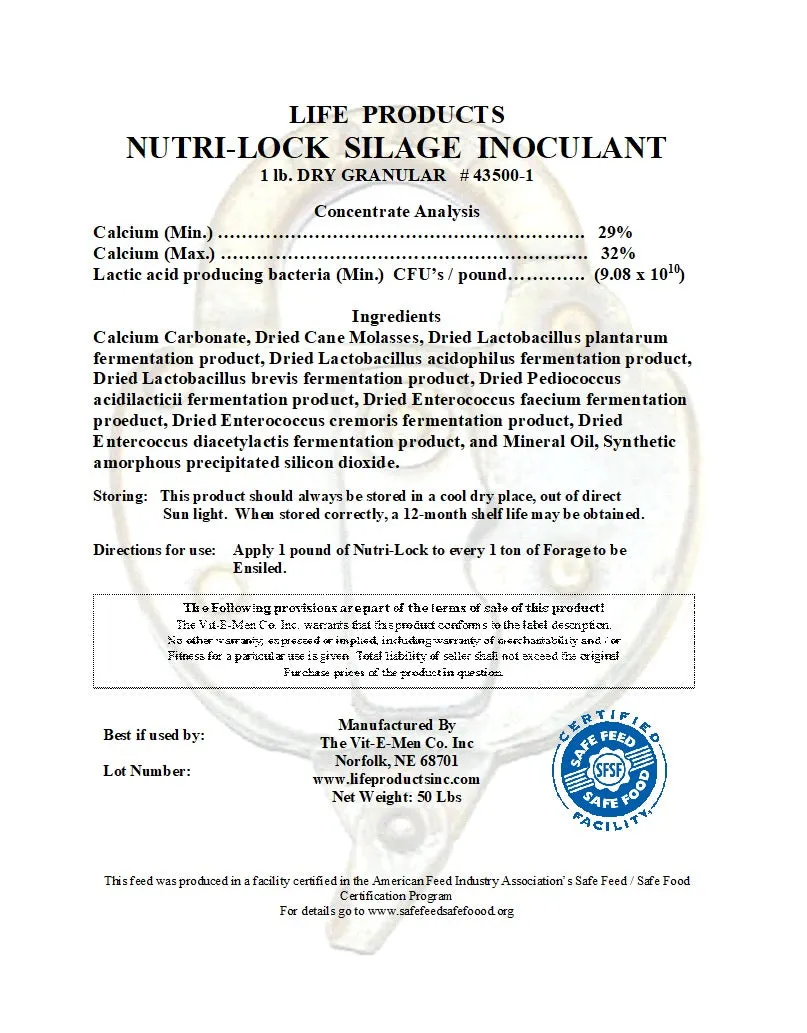 Nutri-Lock Silage Dry Inoculant
