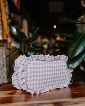 Purple Check Ruffle Bag