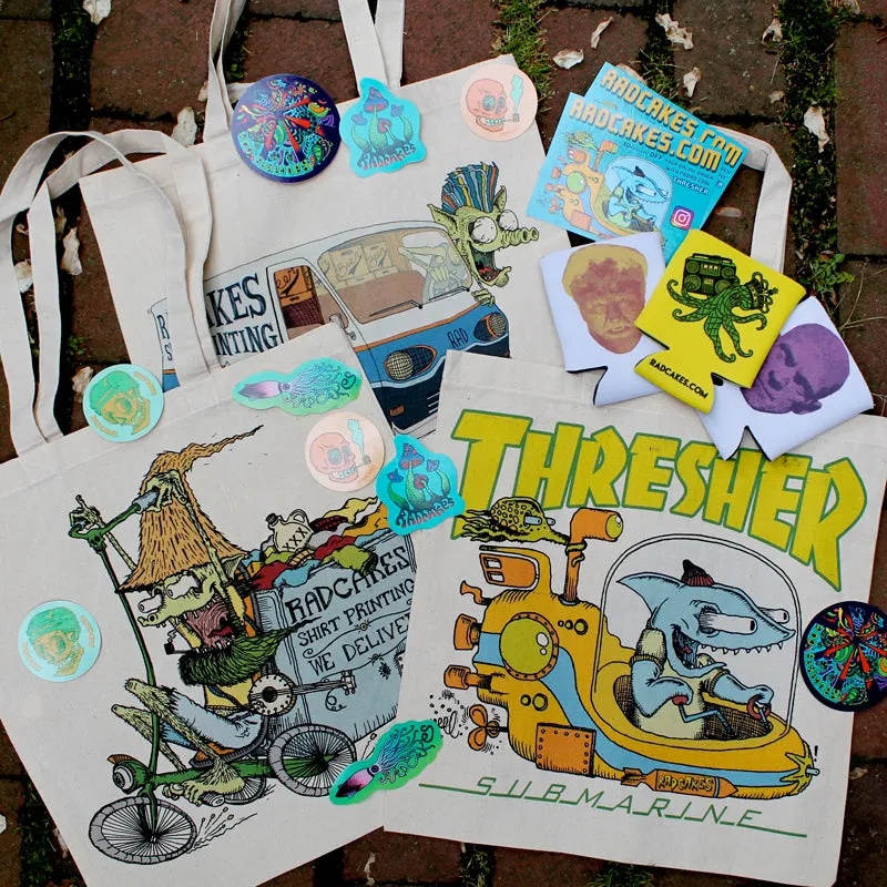 Rad Van Man reusable canvas tote bag