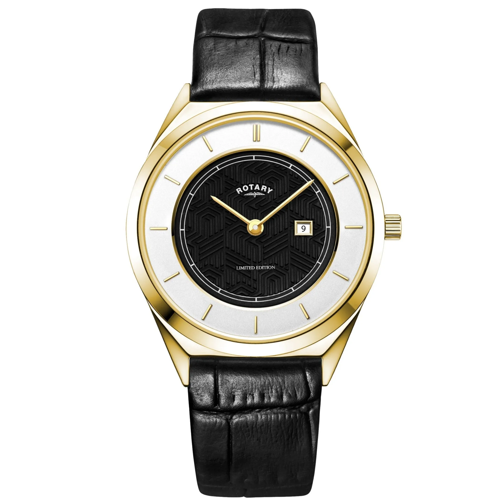 Rotary Ultra Slim Men's Black Watch GS08007/04