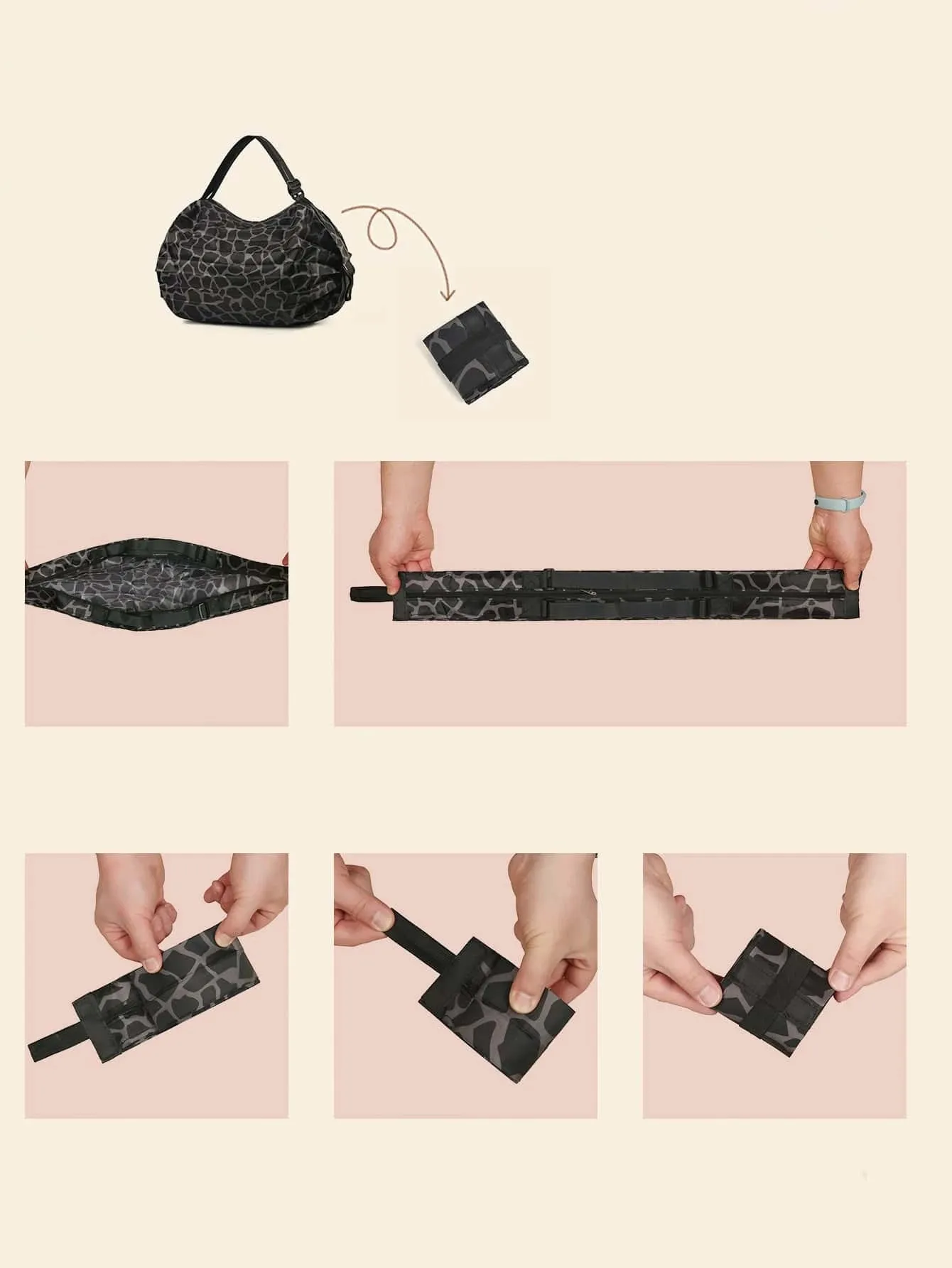 SHEIN Foldable Shopping Bag Travel Luggage Bag