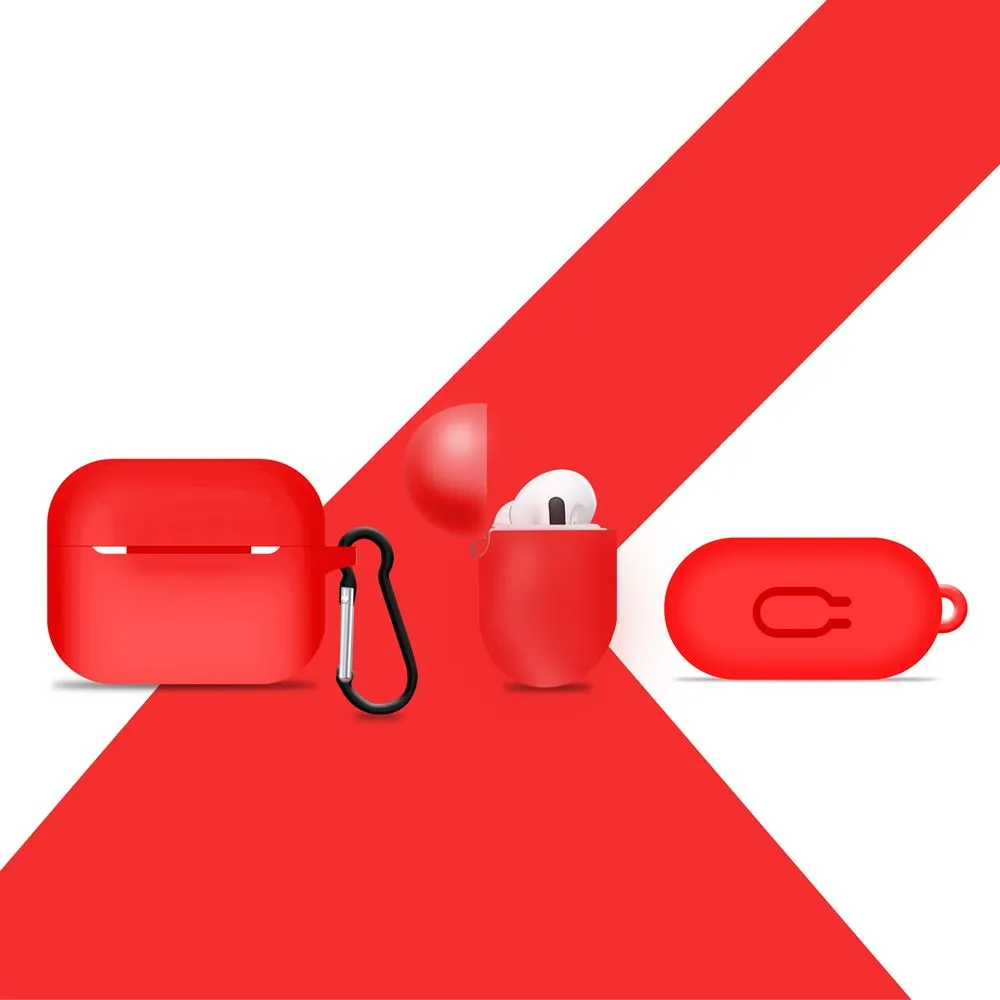 Silicone Wash-Proof Red Airpods Pro Cover Case