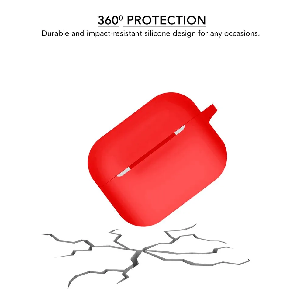 Silicone Wash-Proof Red Airpods Pro Cover Case