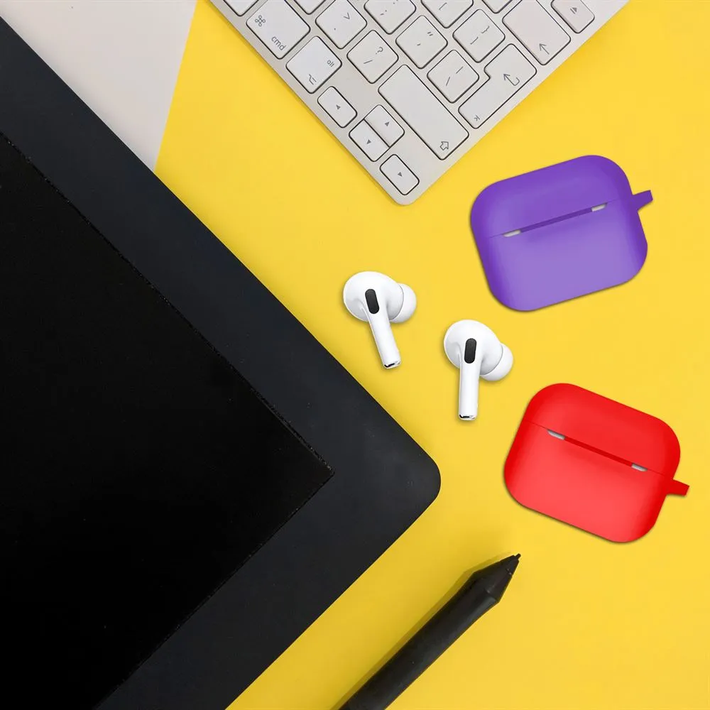 Silicone Wash-Proof Red Airpods Pro Cover Case