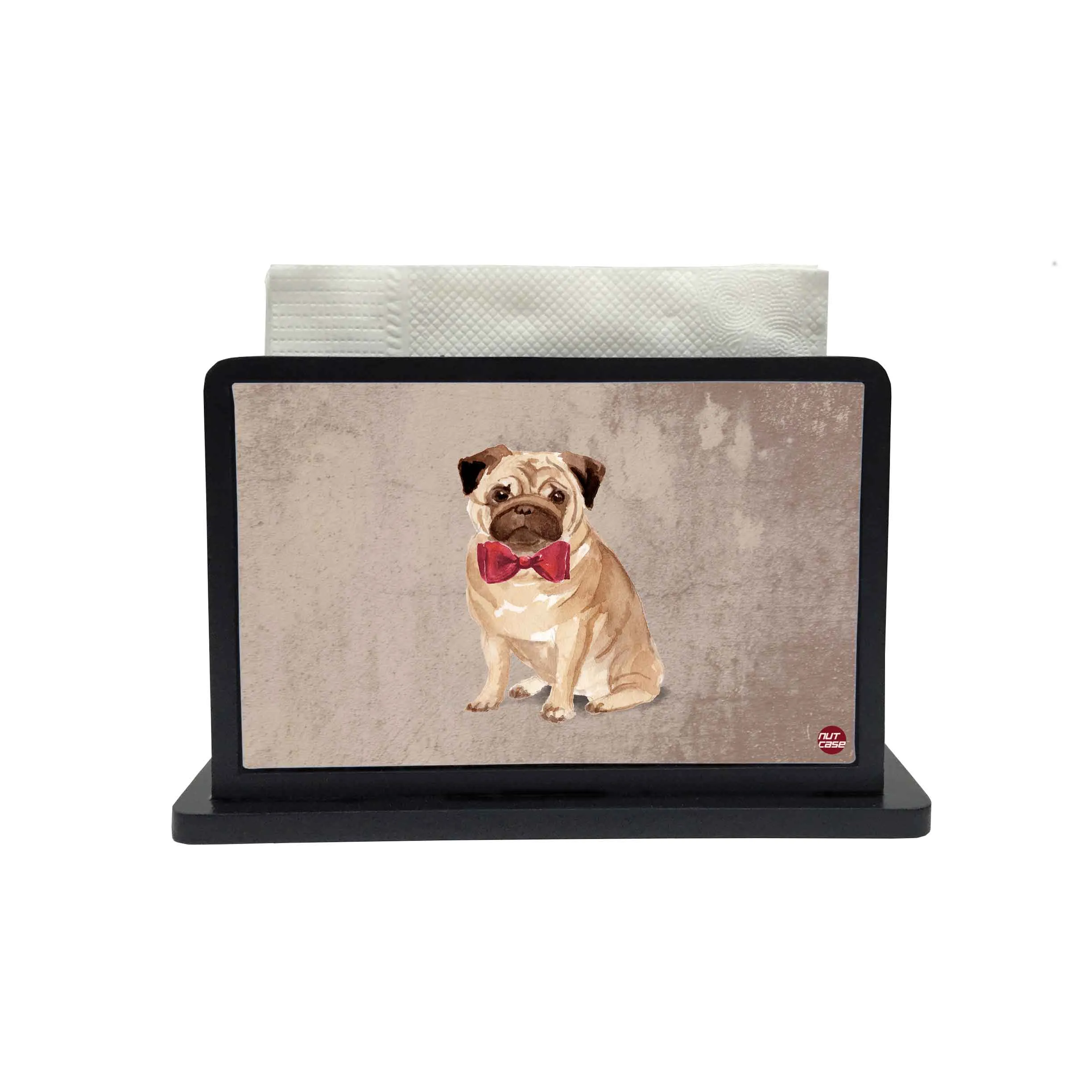 Tissue Holder Paper Napkin Stand - Cute Puggy