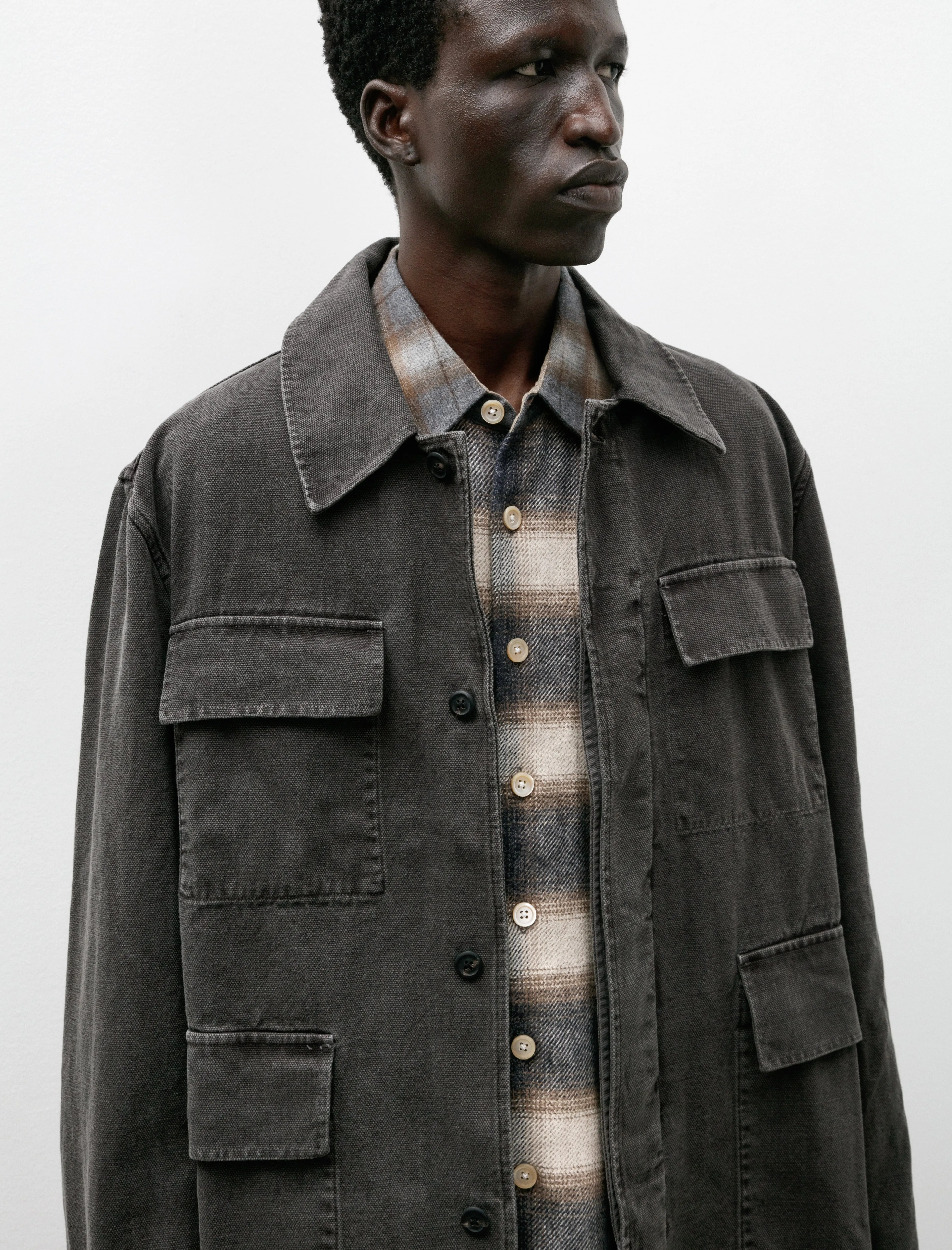 Uniform Jacket Ash Black Reborn Canvas