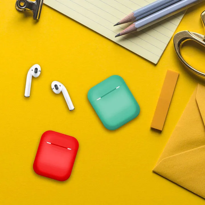 White Soft Silicone Earphone Case Cover For AirPods 1/2