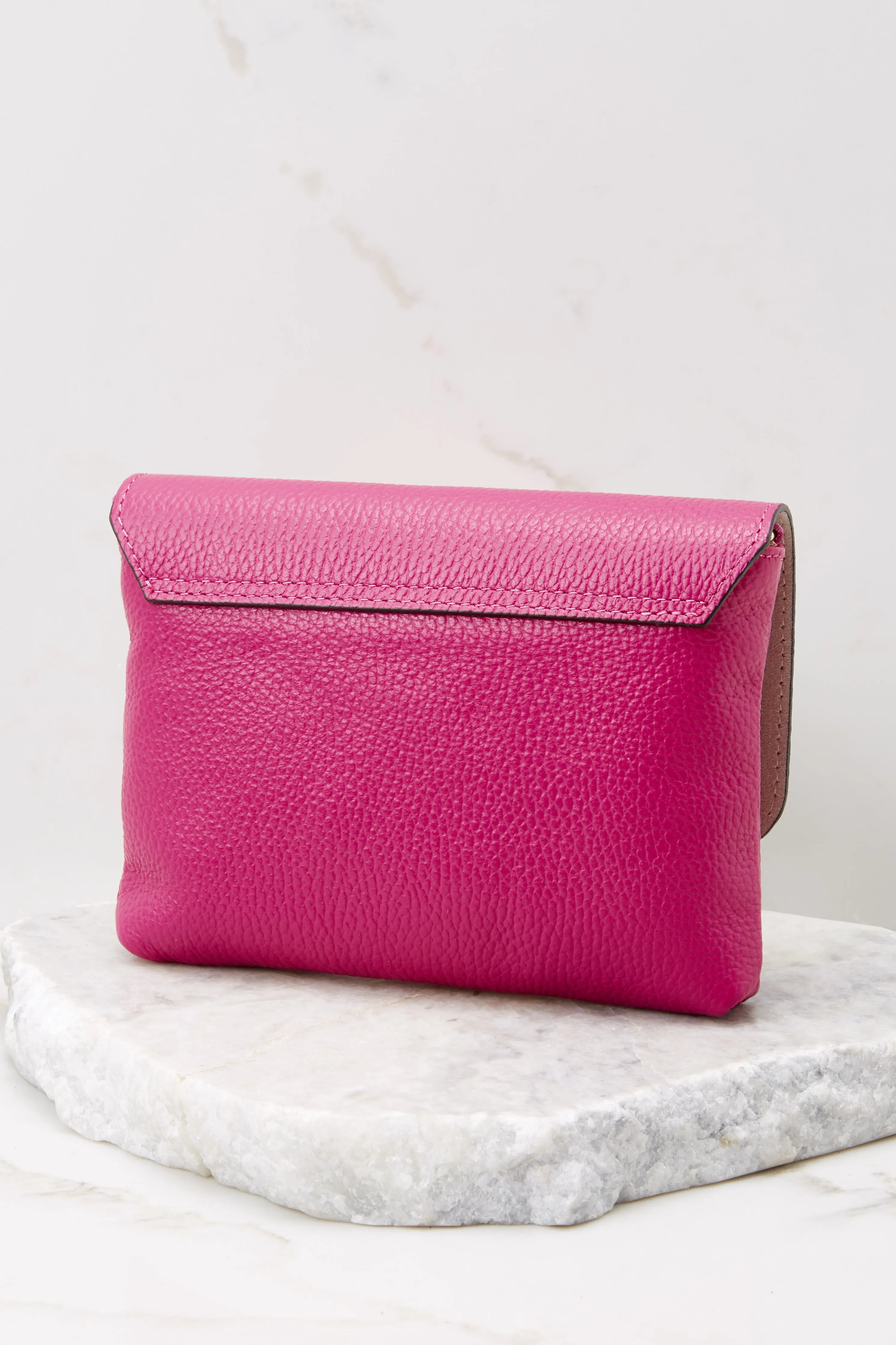 Work Smarter Hot Pink Leather Bag
