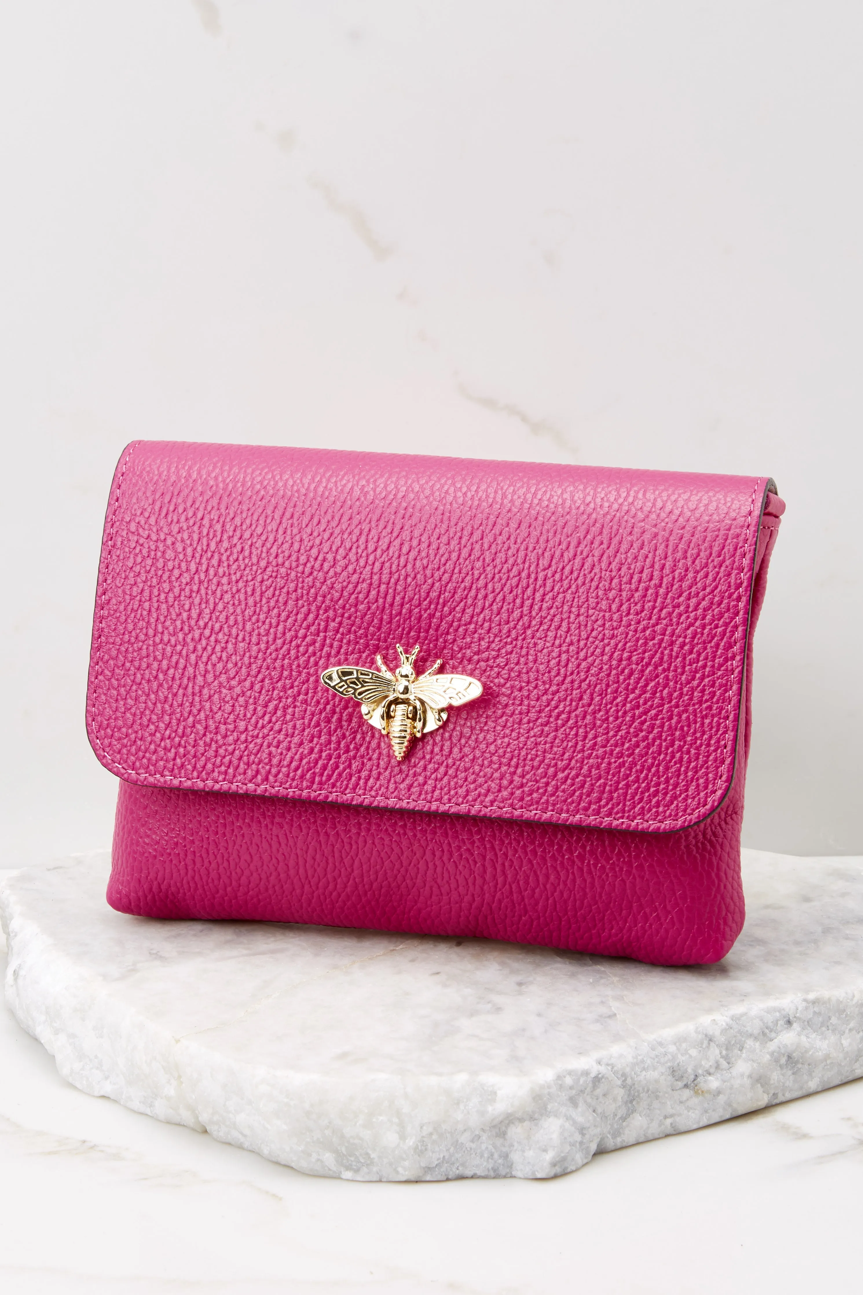 Work Smarter Hot Pink Leather Bag