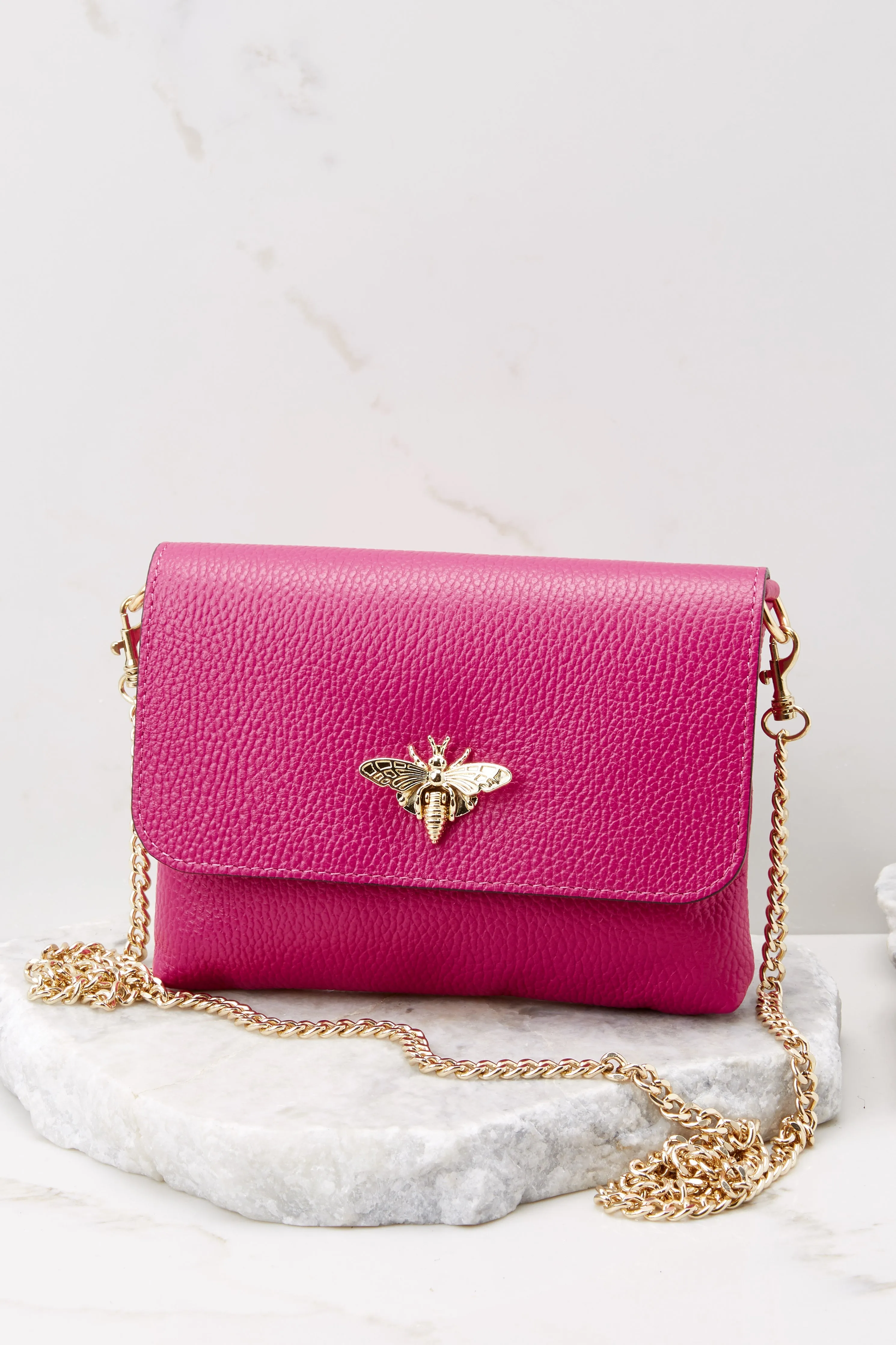 Work Smarter Hot Pink Leather Bag